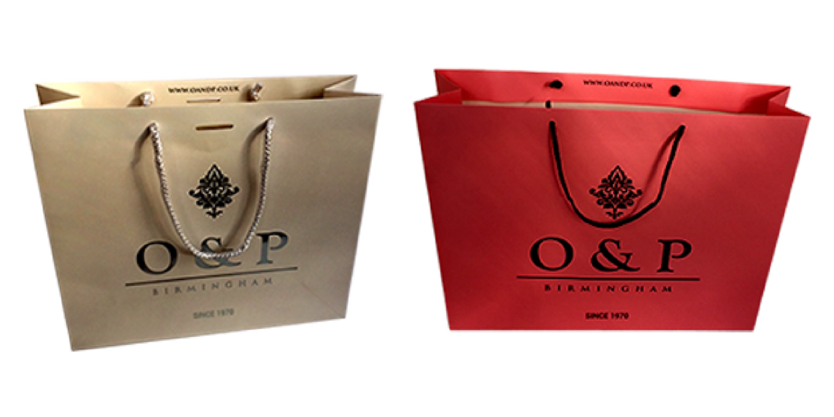 paper bags | printed paper bags | printed retail bags | laminated paper bags | flat handle | paper bags